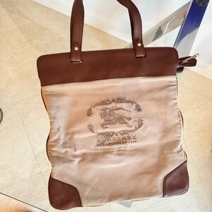 Burberry canvas stowell roll up tote